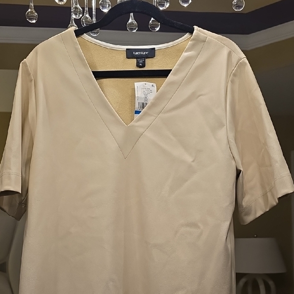 Karen Kane Cream Midi Dress with Fringe Hem - Picture 6 of 16